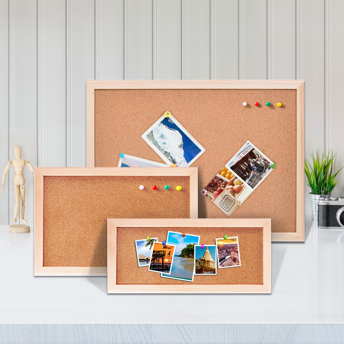 Frame Display Wood - لوحة رسائل بإطار من خشب الصنوبر