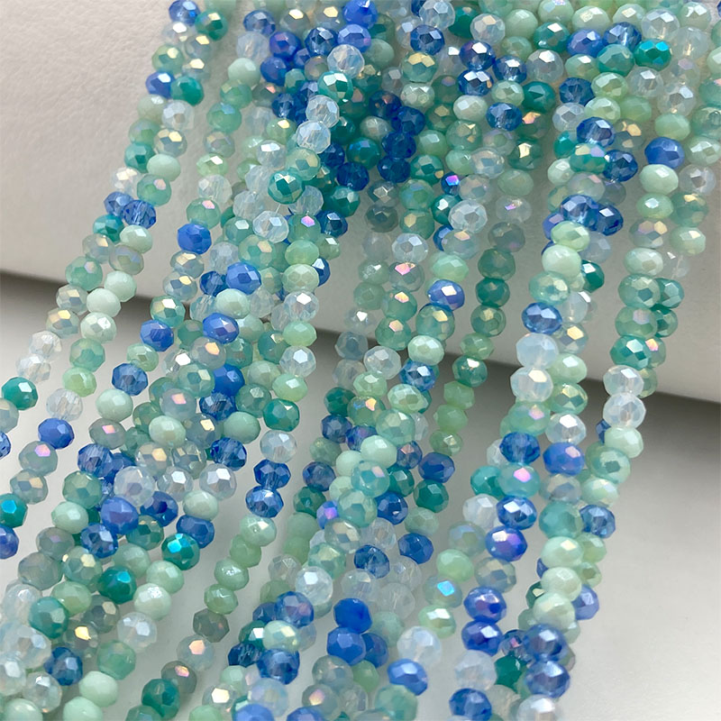 Embroidery Glass Beads - 2 مللي متر حبات الكريستال مختلط