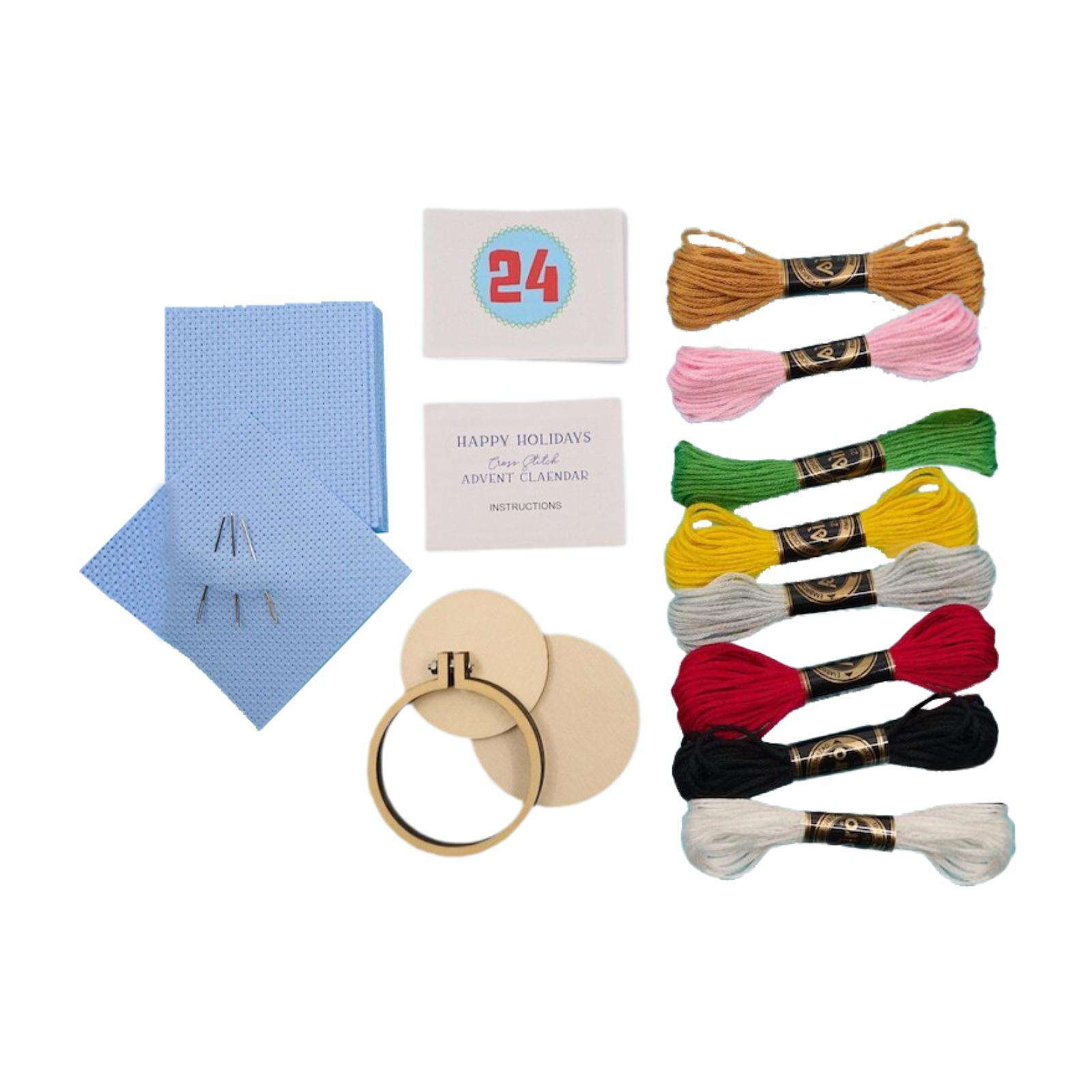Embroidery Xmas Kits - تقويم قدوم عيد الميلاد، مجموعة غرز