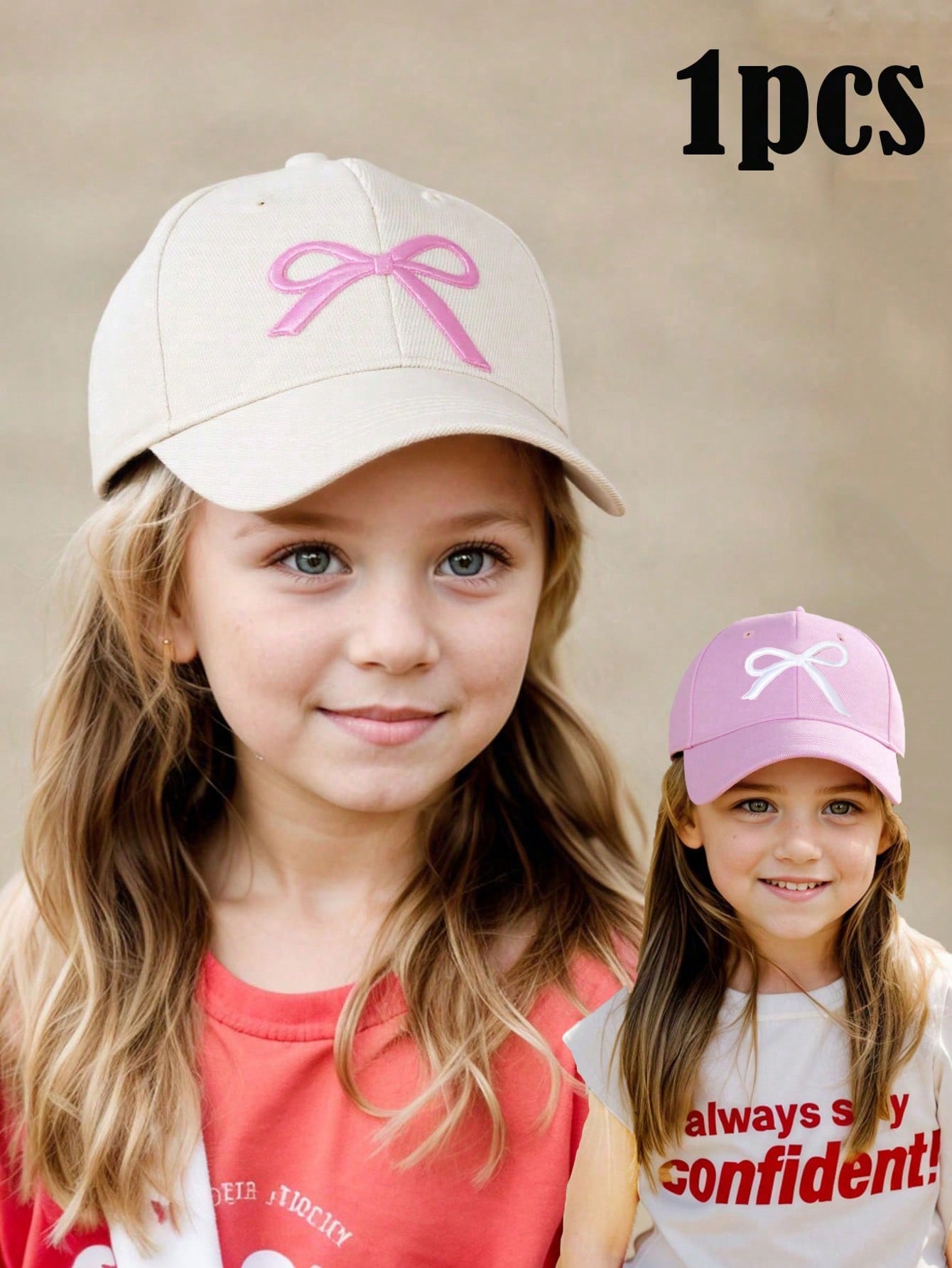 Embroidery Cap - قبعة بيسبول مطرزة بفيونكة للفتيات من