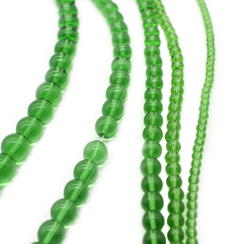 خرز من الحجر الطبيعي الأخضر ال - مراجعة Embroidery Glass Beads وسعره