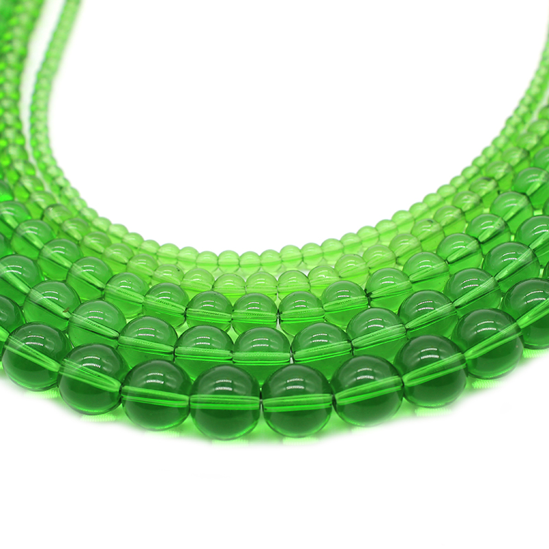 خرز من الحجر الطبيعي الأخضر ال - مراجعة Embroidery Glass Beads وسعره