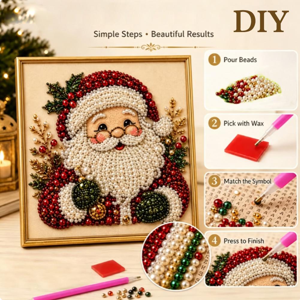 طقم فني لتطريز اللؤلؤ على شكل  - مراجعة Embroidery Xmas Kits وسعره
