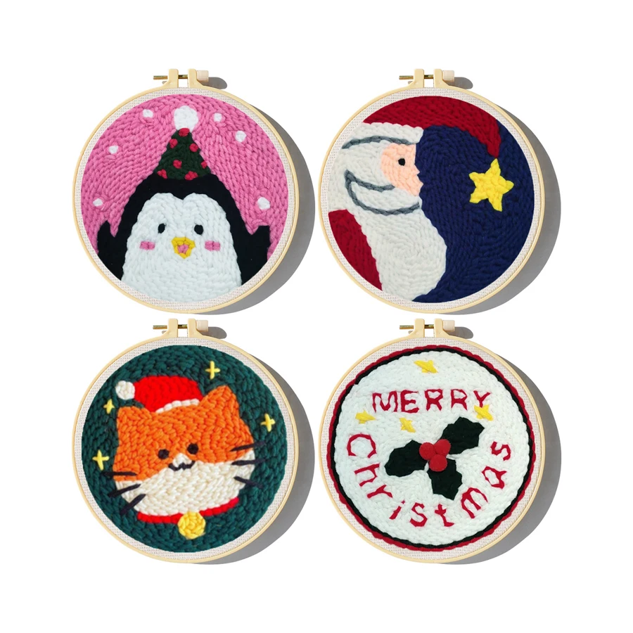 عيد الميلاد لكمة إبرة طقم تطري - مراجعة Embroidery Xmas Kits وسعره
