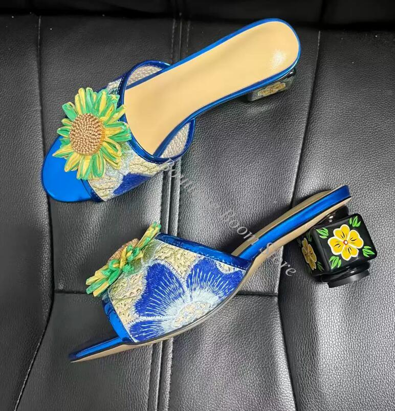 صندل نسائي مزين بتطريز زهور دا - مراجعة Embroidery Lace وسعره