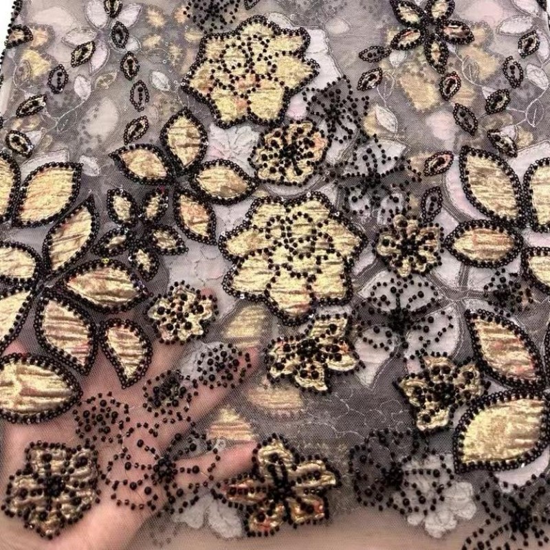 قماش دانتيل مطرز فرنسي فاخر مص - مراجعة Embroidery Ai وسعره