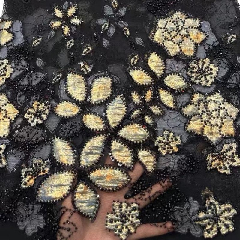 قماش دانتيل مطرز فرنسي فاخر مص - مراجعة Embroidery Ai وسعره