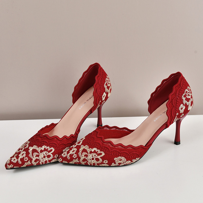 فاخر أحمر أبيض الدانتيل والتطر - مراجعة Embroidery Lace وسعره