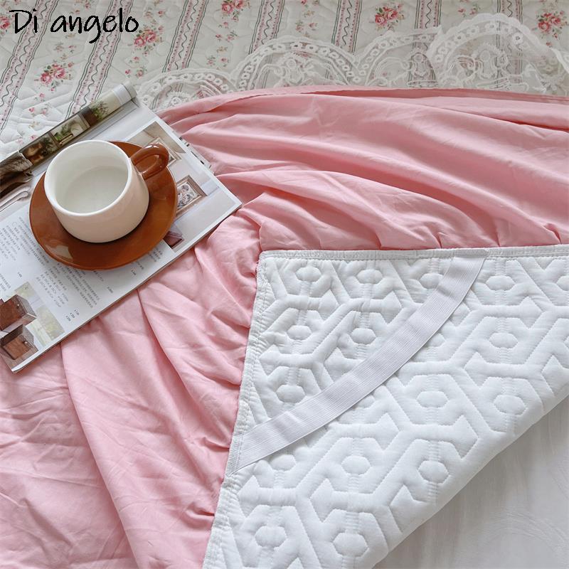 تنورة سرير مبطنة سميكة مطرزة ب - مراجعة Embroidery Quilt Cover وسعره
