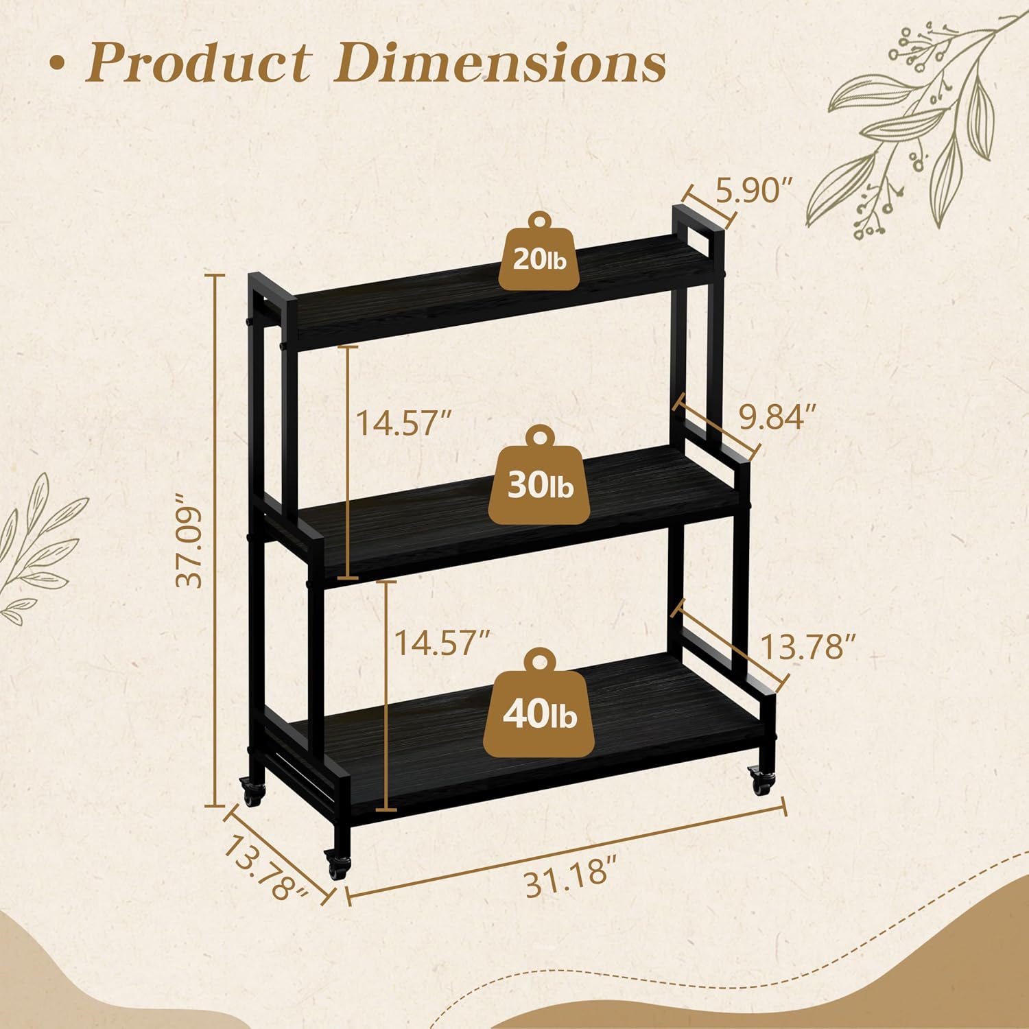 حامل نباتات بثلاثة طبقات على ش - مراجعة Frame Display Wood وسعره