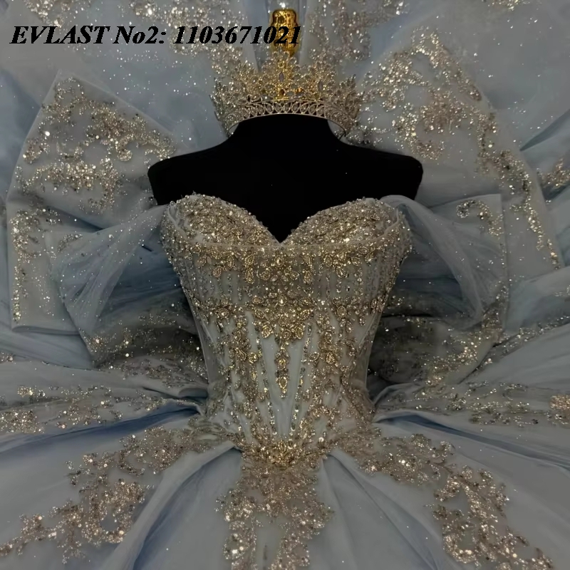 فستان كوينسينيرا مخصص من EVLAS - مراجعة Embroidery Glass Beads وسعره
