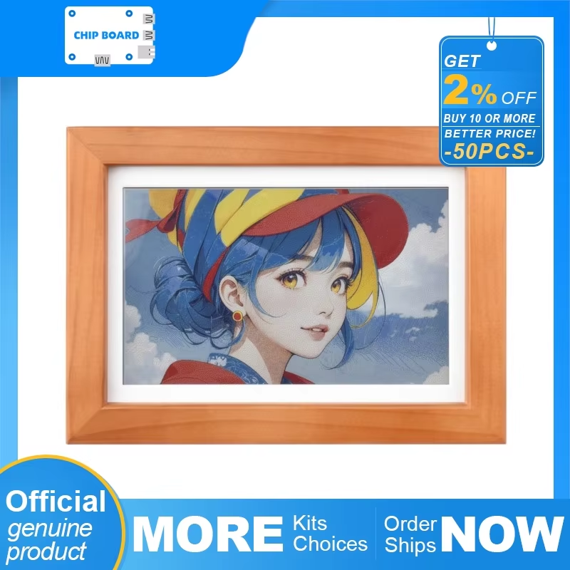 Waveshare ESP32-S3 PhotoPainte - مراجعة Frame Display Wood وسعره