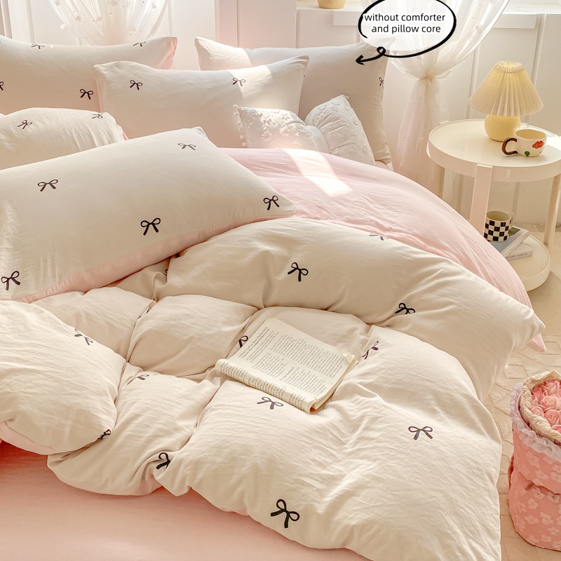طقم ملاءات مكون من 3 قطع، طقم  - مراجعة Embroidery Quilt Cover وسعره