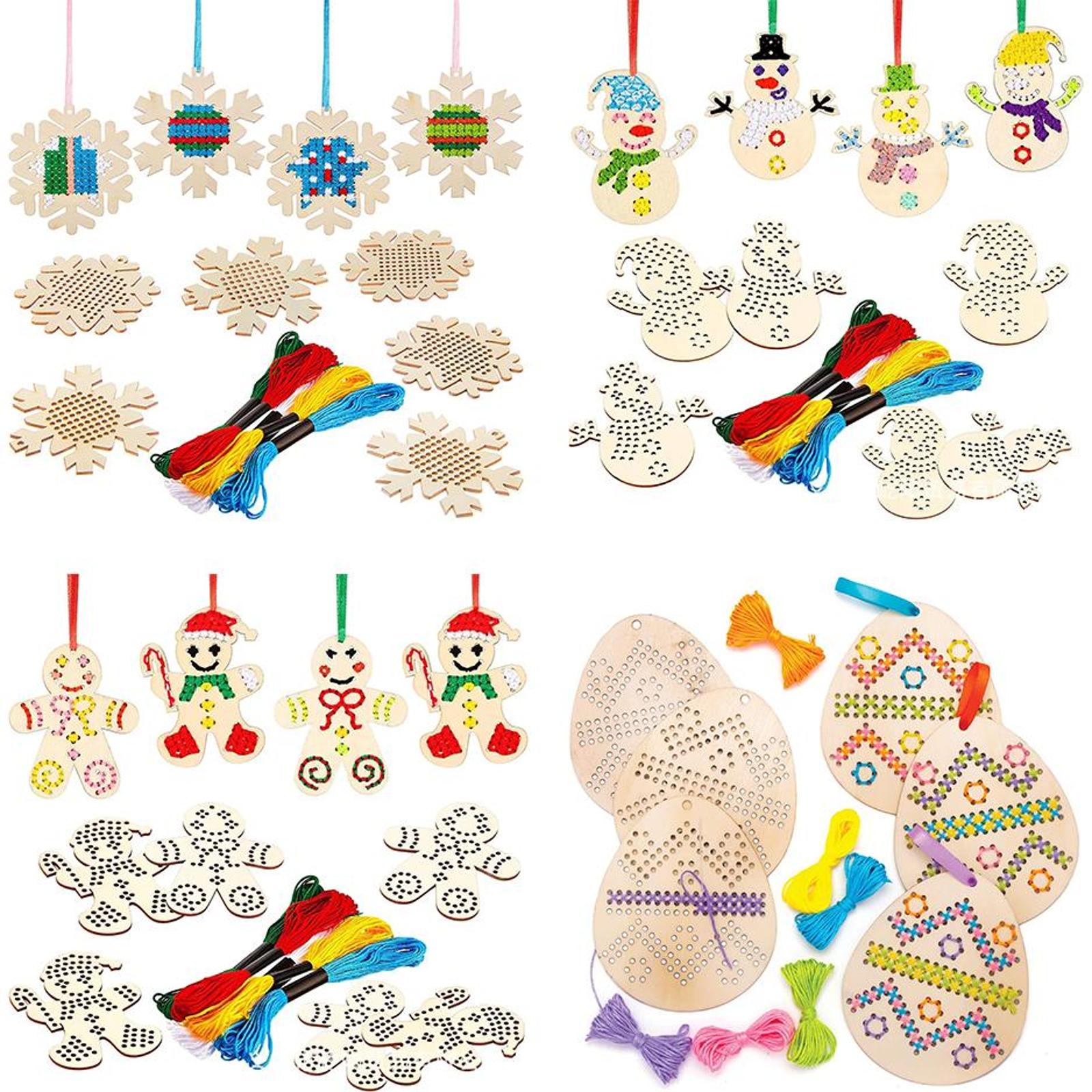 قلادة مطرزة على شكل بيض عيد ال - مراجعة Embroidery Xmas Kits وسعره