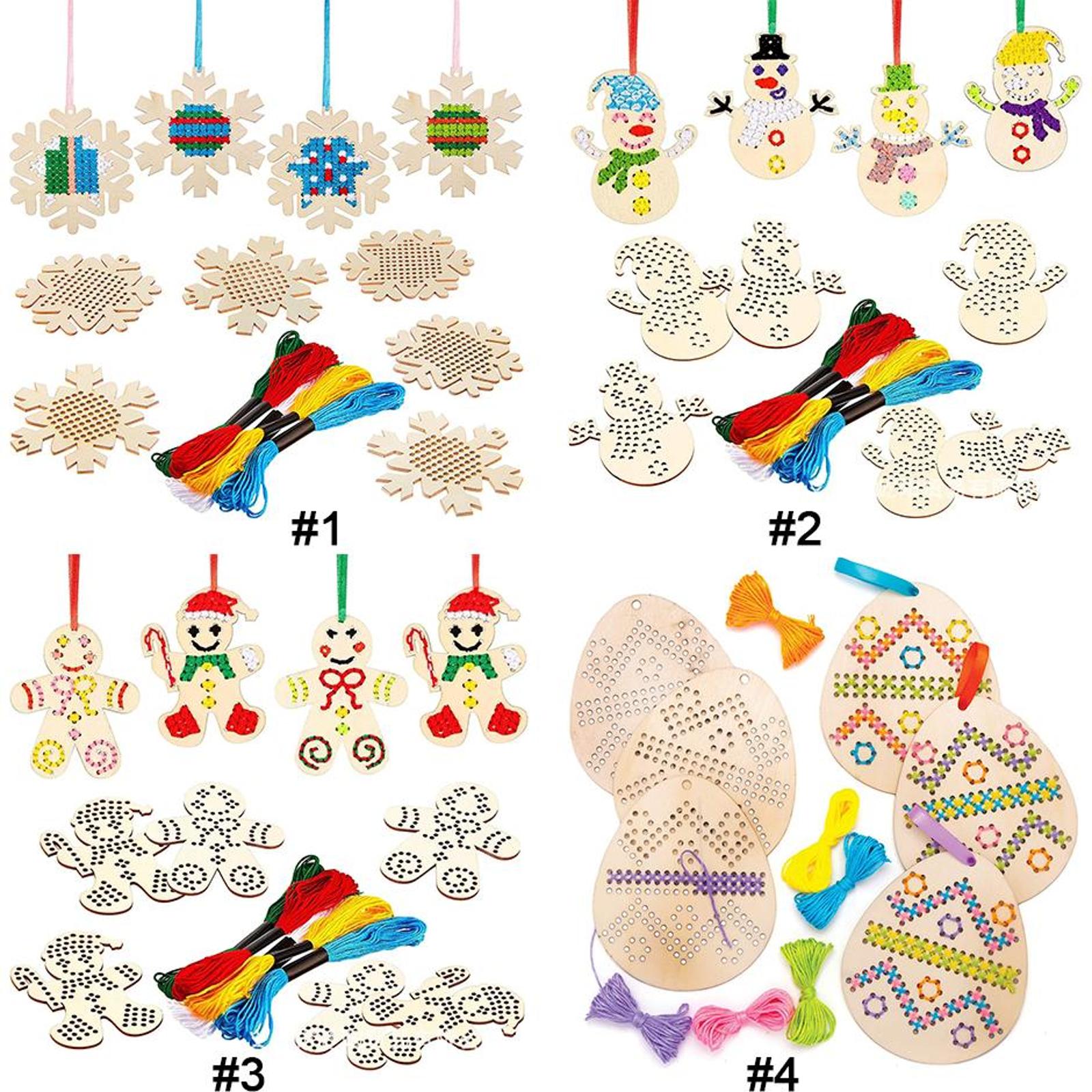 قلادة مطرزة على شكل بيض عيد ال - مراجعة Embroidery Xmas Kits وسعره