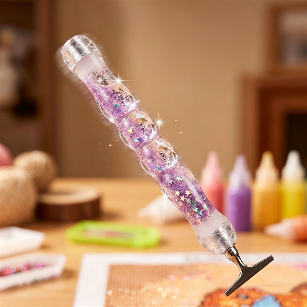 قلم رسم بالألماس جديد شفاف ومض - مراجعة Embroidery Painting وسعره