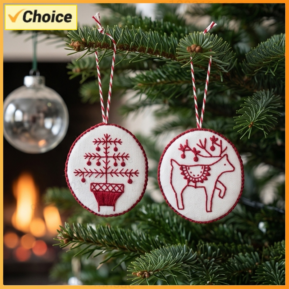 مجموعة تطريز عيد الميلاد مع أد - مراجعة Embroidery Xmas Kits وسعره