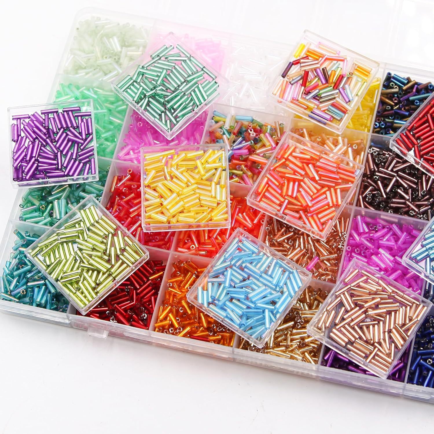 حوالي 6720 قطعة/صندوق من الخرز - مراجعة Embroidery Glass Beads وسعره
