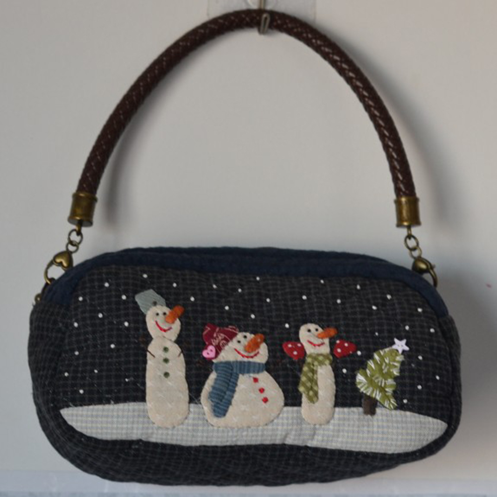 DIY حقيبة كتف الثلوج خليط الاس - مراجعة Embroidery Xmas Kits وسعره