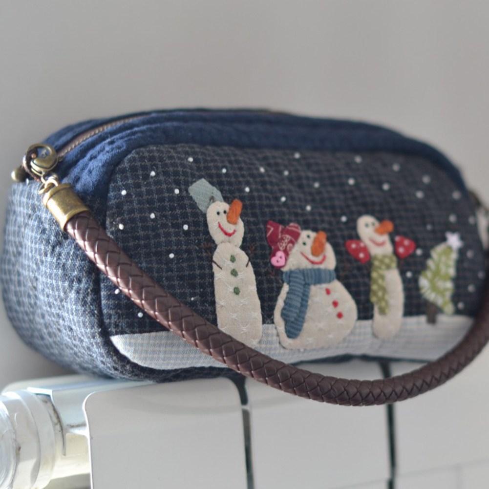 DIY حقيبة كتف الثلوج خليط الاس - مراجعة Embroidery Xmas Kits وسعره