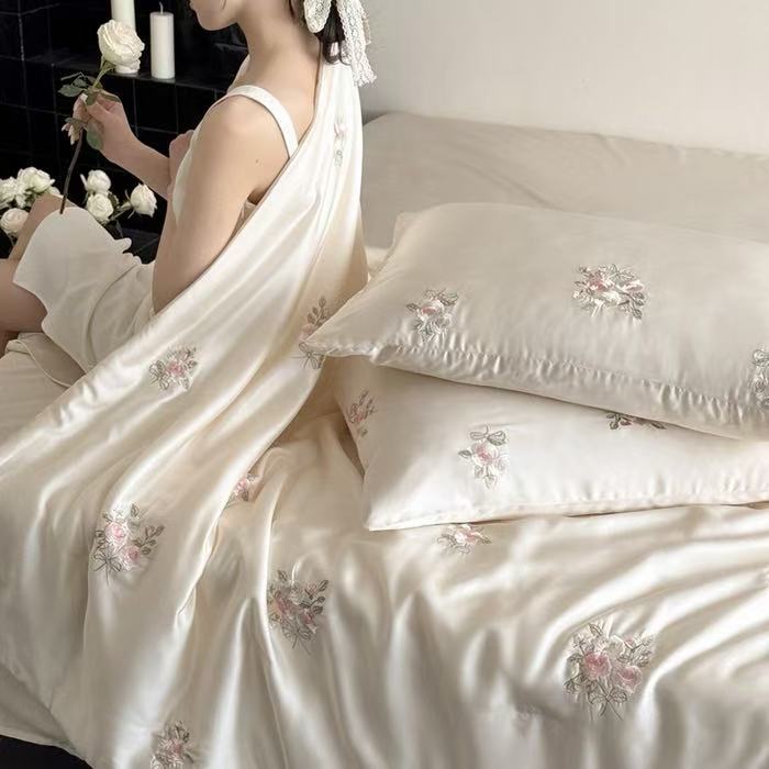 الفاخرة فرنسا نمط ليوسيل الألي - مراجعة Embroidery Quilt Cover وسعره