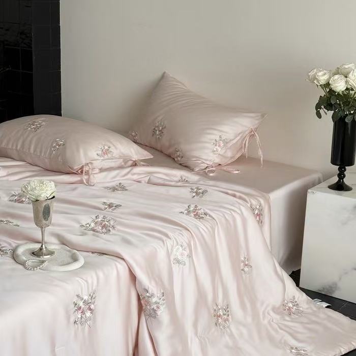 الفاخرة فرنسا نمط ليوسيل الألي - مراجعة Embroidery Quilt Cover وسعره