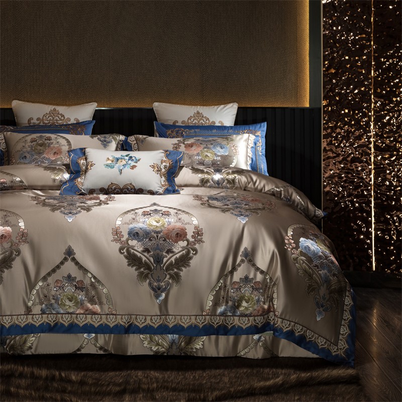 أنيقة الأوروبية الدمشقي تصميم  - مراجعة Embroidery Quilt Cover وسعره