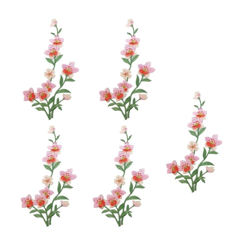 R9UF 5PCS التطريز يزين بقع زهر - مراجعة Embroidery On Jeans وسعره