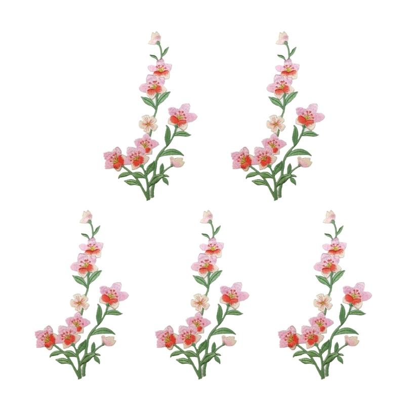 R9UF 5PCS التطريز يزين بقع زهر - مراجعة Embroidery On Jeans وسعره